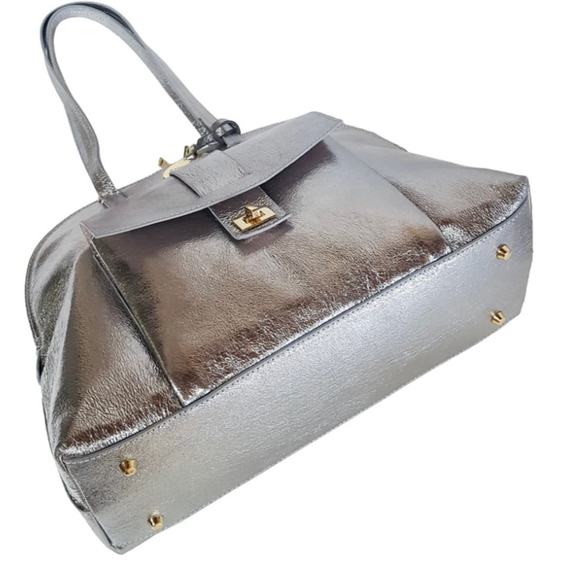 Bevini Modena The Bugatti, Laminated Leather Tote Bag NWOT - Picture 5 of 16